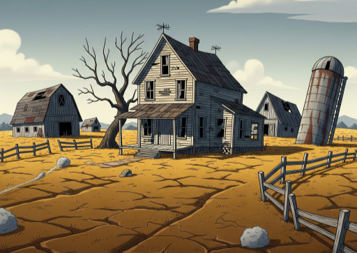 A destitute farm